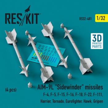 Reskit RS32-0481 AIM-9L Sidewinder Missiles