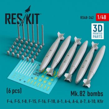 Reskit RS48-0342 Mk.82 Bombs x 6