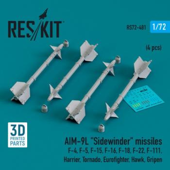 Reskit RS72-0481 AIM-9L Sidewinder Missiles