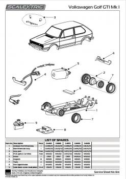 Scalextric C4609 VW Golf - Gulf Edition