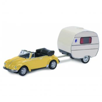 Schuco 452651300 VW Beetle + Caravan