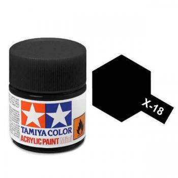 Tamiya 81518 X-18 Semi Gloss Black