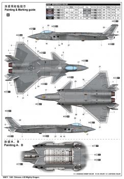 Trumpeter 05811 J-20 Mighty Dragon