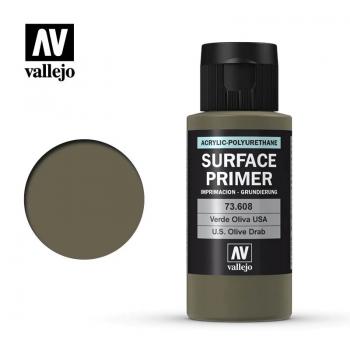 Vallejo 73.608 Surface Primer - USA Olive Drab 60ml