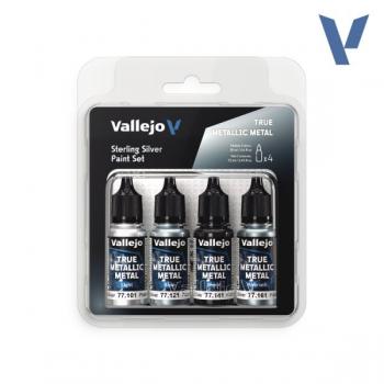 Vallejo 77.251 TMM - Sterling Silver Paint Set