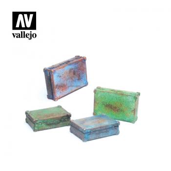 Vallejo SC226 Metal Suitcases x 4
