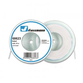 Viessmann 68623 Wire 0.14 mm², White, 25 m