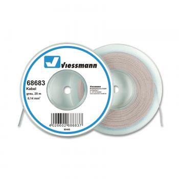 Viessmann 68683 Wire 0.14 mm², Grey, 25 m