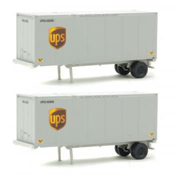 Walthers 949-8601 28' Container with Chassis x 2