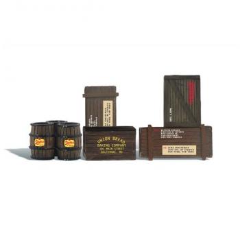 Woodland Scenics A2564 Wooden Crates & Barrels