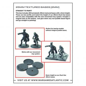 Wargames Atlantic WAAGA016 25mm Texture Bases - 2mm