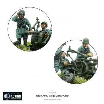 Warlord Games 403015808 Italian Army Breda 2cm AA gun