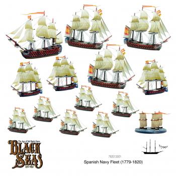 Warlord Games 792013001 Black Seas - Spanish Navy Fleet