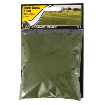 Woodland Scenics FS613 Static Grass Dark Green 2mm