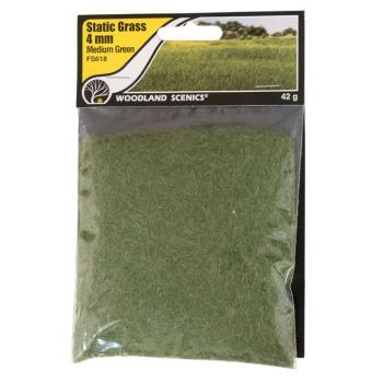 Woodland Scenics FS618 Static Grass Medium Green 4mm