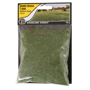 Woodland Scenics FS622 Static Grass Medium Green 7mm