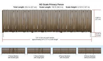 Woodland Scenics A2985 Privacy Fence