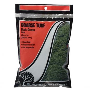 Woodland Scenics T65 Coarse Turf Dark Green