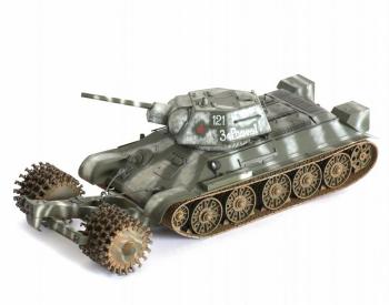 Zvezda 3580 Soviet Tank with Mine Roller T-34/76