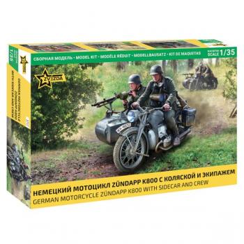 Zvezda 3717 Zundapp K800 with Sidecar and Crew